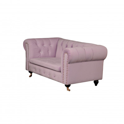 jvmoebel ® Lederen bank Sofa - Design Bekleding Driesterr bankstel Roze Nieuw