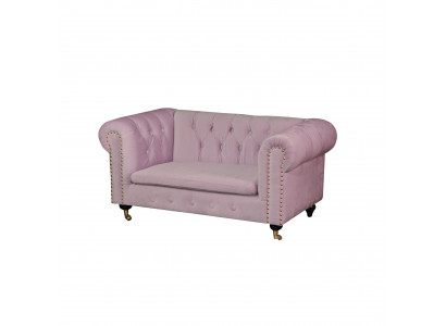 jvmoebel ® Lederen bank Sofa - Design Bekleding Driesterr bankstel Roze Nieuw