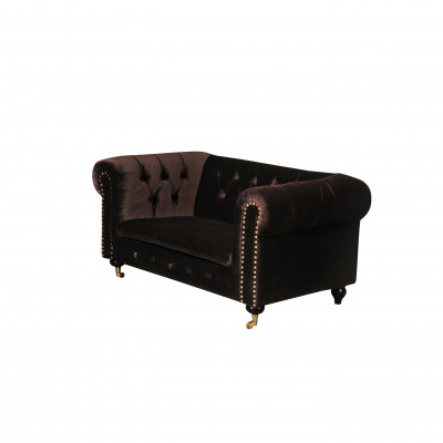 Chesterfield 2-zits Klassieke Luxe Barok Rococo Sofa Textiel Leren Bank
