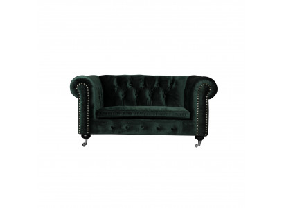 Chesterfield 2-zits klassieke luxe barok rococo bank textiel leren sofa nieuw