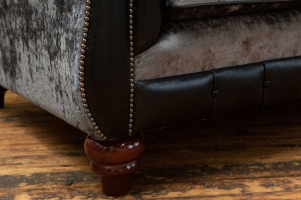 Chesterfield 2-zits klassieke luxe barokke rococo bank sofa leren bank nieuw