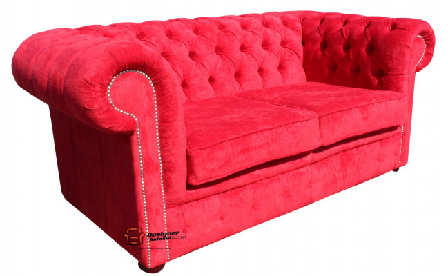 jvmoebel® Lederen Bank Sofa - Design Gestoffeerde Tweezitsbank Garnituur Rood Nieuw