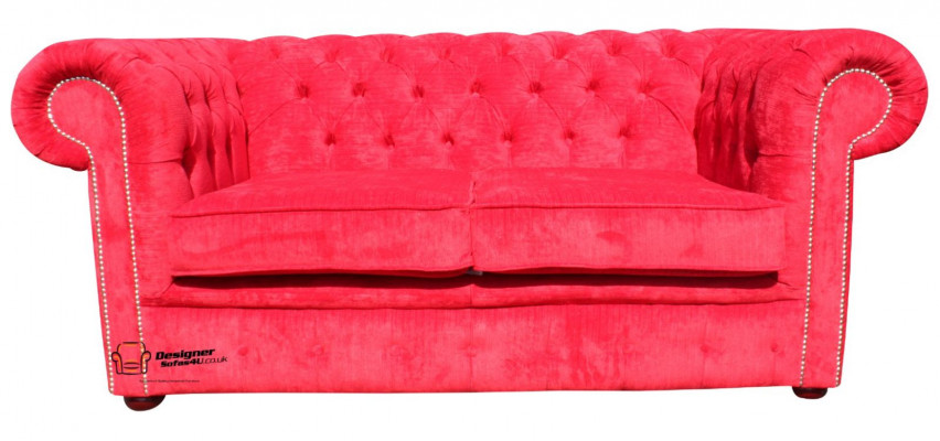 jvmoebel® Lederen Bank Sofa - Design Gestoffeerde Tweezitsbank Garnituur Rood Nieuw