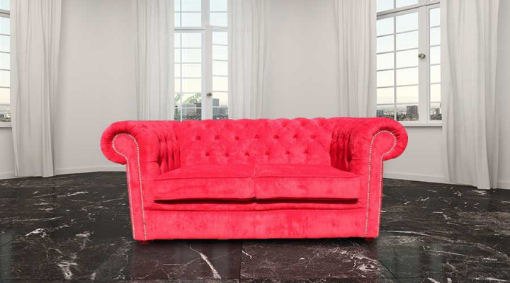 jvmoebel® Lederen Bank Sofa - Design Gestoffeerde Tweezitsbank Garnituur Rood Nieuw