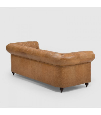 Chesterfield 3-Zits Klassieke Luxe Barokke Rococo Bank Textiel Leren Sofa