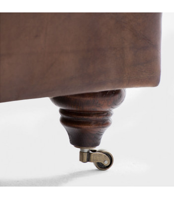 jvmoebel ® Leren Bank Sofa - Design Gestoffeerde Tweezitter Bankstel Bruin