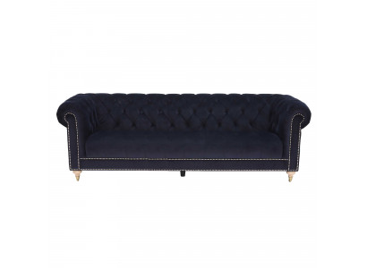 Chesterfield 4-zits Klassieke Luxe Barok Rokoko Sofa Textiel Leder Bank