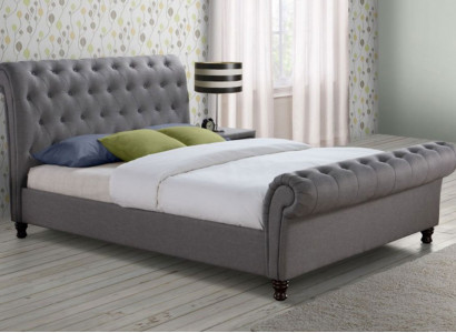 Klassiek design bed, gestoffeerd textiel 140x200cm bedden jvmoebel ® Chesterfield