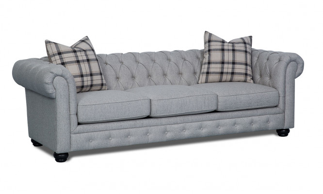 Chesterfield 3-zitsbank Stoffen Sofa Bankstel Bekleding Zitmeubel 3-zits Sofa Nieuw