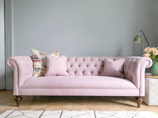 Chesterfield Textiel Stoffering Design Sofa Luxe Bank Klassieke Sofa 3-Zits Nieuw