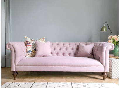 Chesterfield Textiel Stoffering Design Sofa Luxe Bank Klassieke Sofa 3-Zits Nieuw