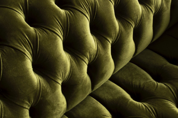 Klassieke Sofa 2 Zits Chesterfield Bank Stof Fluweel Kristallen Groen Fluweel Nieuw
