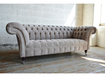 Chesterfield 3-zitsbank Bekleding Banken Zitkamer Sofa Driezitter Nieuw