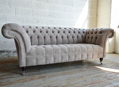 Chesterfield 3-zitsbank Bekleding Banken Zitkamer Sofa Driezitter Nieuw