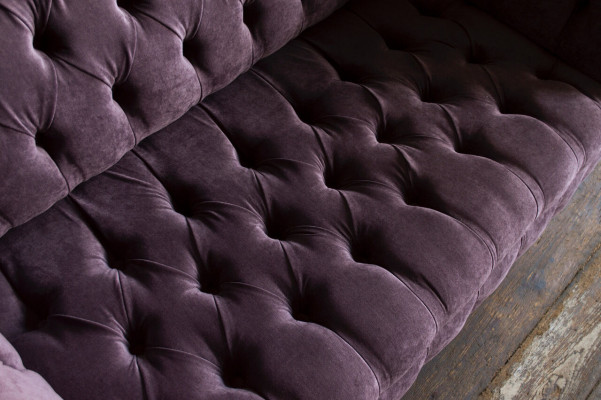 Bank 2-zits Chesterfield Design Relaxbanken Gestoffeerd Moderne Banken Paars Nieuw
