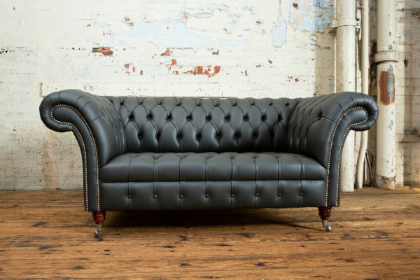 Chesterfield 2-zits bank leren bank bank bekleding zitbank set tweezits Nieuw
