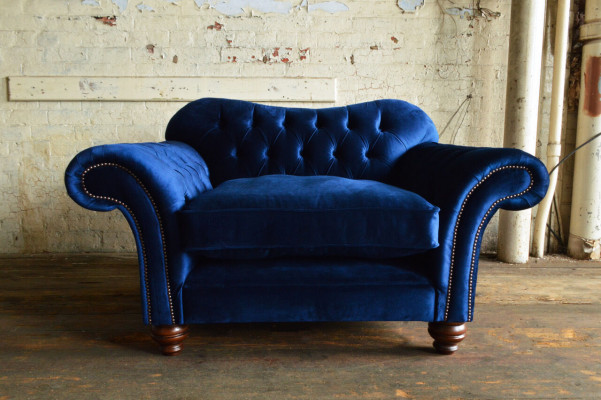 Stoel Design Bank Sofa Zitter Fluweel Lounge Club Kussen Luxe Oor Zit Ontspan