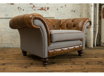 Chesterfield ontwerp stoffen bank fauteuil 1,5-zits gestoffeerde sofa's lounge nieuwe club