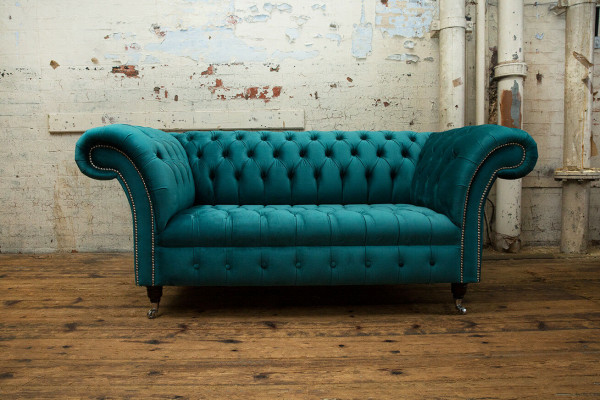 Chesterfield fluwelen bank sofa bekleding 2-zits bekleding kunst banken nieuw
