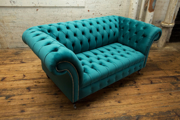 Chesterfield fluwelen bank sofa bekleding 2-zits bekleding kunst banken nieuw