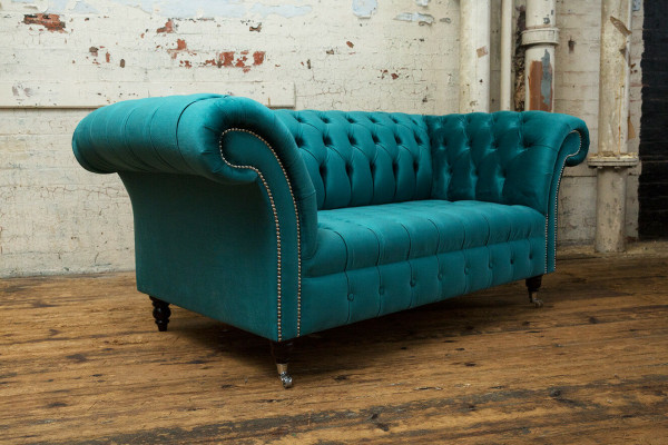 Chesterfield fluwelen bank sofa bekleding 2-zits bekleding kunst banken nieuw