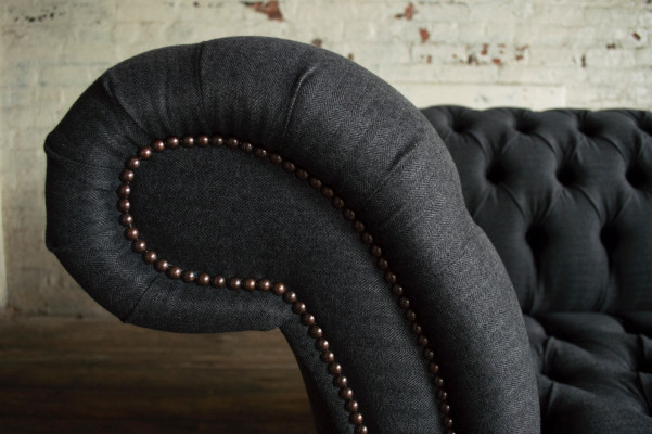 Textiele Sofa Stof Bank Chesterfield grote sofa’s XXL Zit Kussen 185cm banken