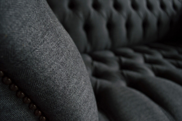 Textiele Sofa Stof Bank Chesterfield grote sofa’s XXL Zit Kussen 185cm banken