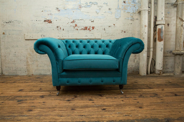 Chesterfield Sofa Bank Bekleding Set 1,5-Zits Sofa's Klassiek Eenzitter
