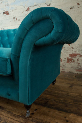Chesterfield Sofa Bank Bekleding Set 1,5-Zits Sofa's Klassiek Eenzitter