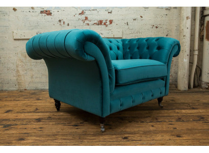 Chesterfield Sofa Bank Bekleding Set 1,5-Zits Sofa's Klassiek Eenzitter