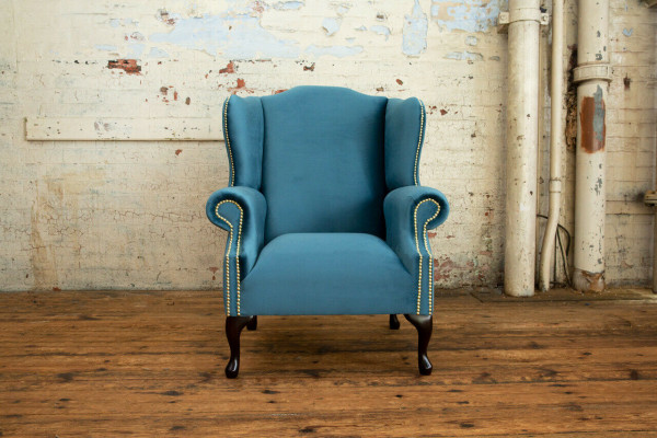 Oorfauteuil Chesterfield Sofa Bank Bekleding 1-zits Fauteuil Banken Textiel Turkoois
