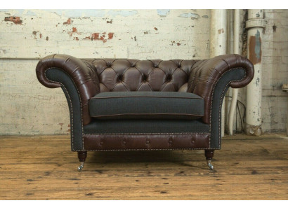 Chesterfield Sofa Bank Bekleding Set 1,5 Zitplaats Sofa's Klassiek Eenzitter