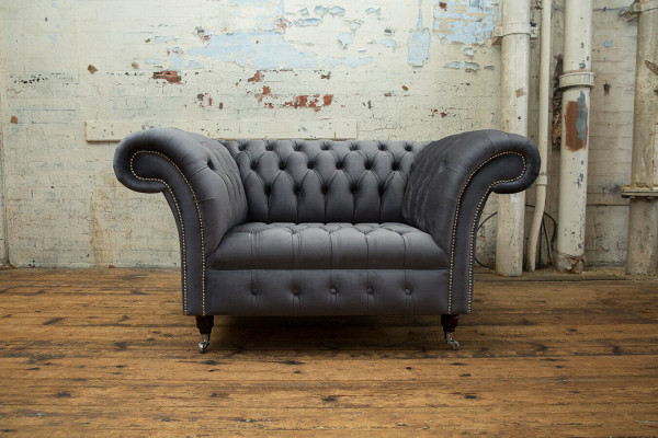 Chesterfield Sofa Bank Polster Garnituur 1,5-zits Sofa's Klassieke Eenzitter