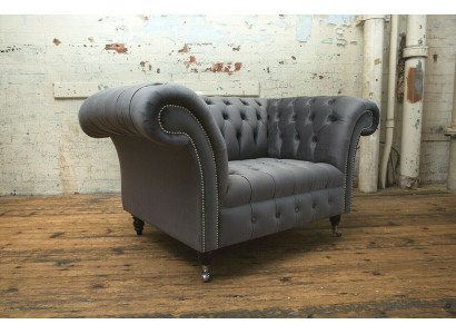 Chesterfield Sofa Bank Polster Garnituur 1,5-zits Sofa's Klassieke Eenzitter