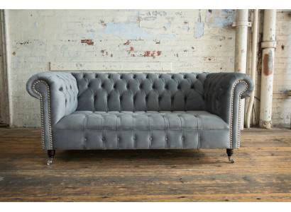 Chesterfield 3-zits designerbank gestoffeerde banken sofa's stof textiel driezits.