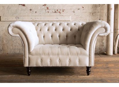 Chesterfield Sofa Bankstel Bekleding Set 1,5-Zits Sofa's Klassieke Eenzitter