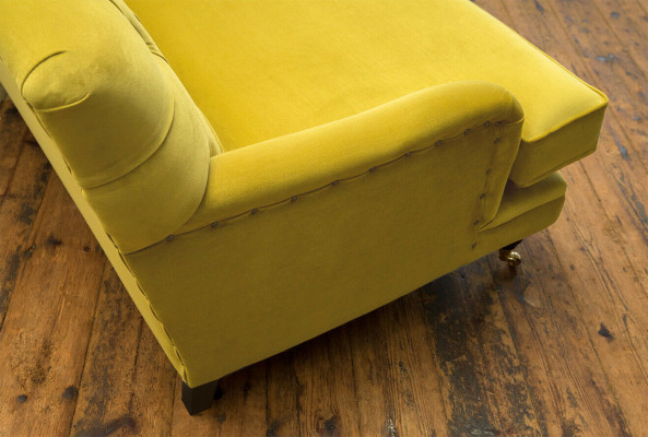 Chesterfield 3-zits design sofa bank gestoffeerde banken textiel drierzitter