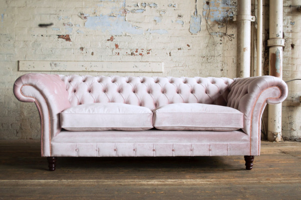 Chesterfield 3-zits design slaapbank bankstel bekleding banken textiel driezitter