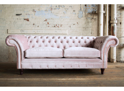 Chesterfield 3-zits design slaapbank bankstel bekleding banken textiel driezitter