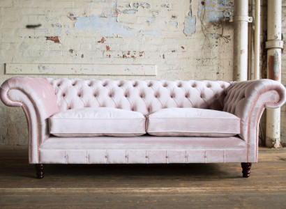 Chesterfield 3-zits design slaapbank bankstel bekleding banken textiel driezitter