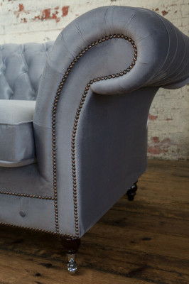 Chesterfield Sofa Bank Bekleding Set 1,5 Zitbank Klassiek Eenzitter