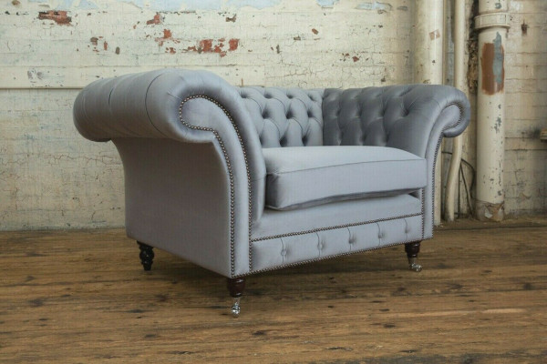 Chesterfield Sofa Bank Bekleding Set 1,5 Zitbank Klassiek Eenzitter