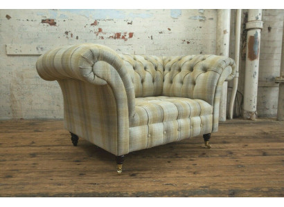 Chesterfield Sofa Bankstel Bekleding Set 1,5-Zits Banken Klassiek Eenzitter