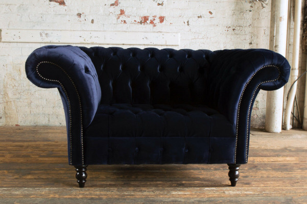 Chesterfield Sofa Bankstel Bekleding Set 1,5-zits Banken Klassieke Eenzitter