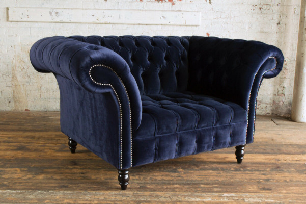 Chesterfield Sofa Bankstel Bekleding Set 1,5-zits Banken Klassieke Eenzitter