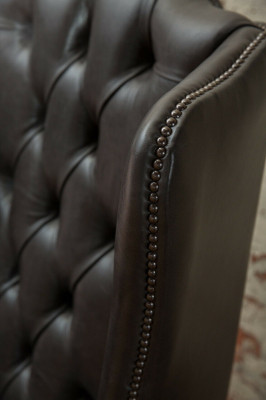 Chesterfield oorfauteuil eenzitter sofa bank relax bekleding fluweel leer stof