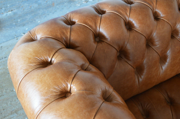 Chesterfield driezitsbank beklede sofa design sofa's banken leren bank nieuw