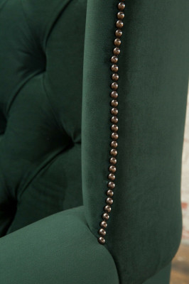 Chesterfield oorfauteuil 1-zits gestoffeerde bank sofa relax tv-meubel.