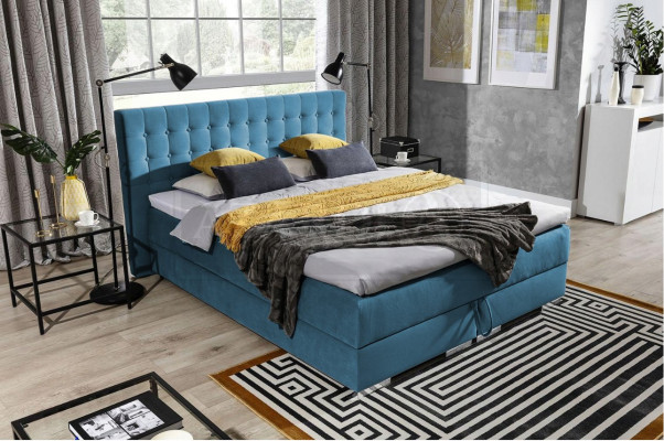 Chesterfield design bed textiel fluweel stoffering fluweel hotelbedden slaapkamer nieuw
