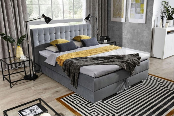 Chesterfield design bed textiel fluweel stoffering fluweel hotelbedden slaapkamer nieuw